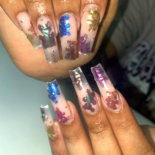 Gummy bear nail art by Mya